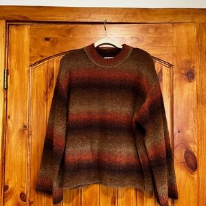NA-KD Striped Brown and Red Sweater